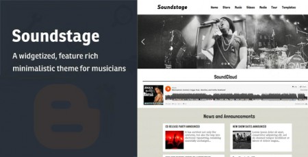 Soundstage tema gratuito para blogger de bandas / músicos